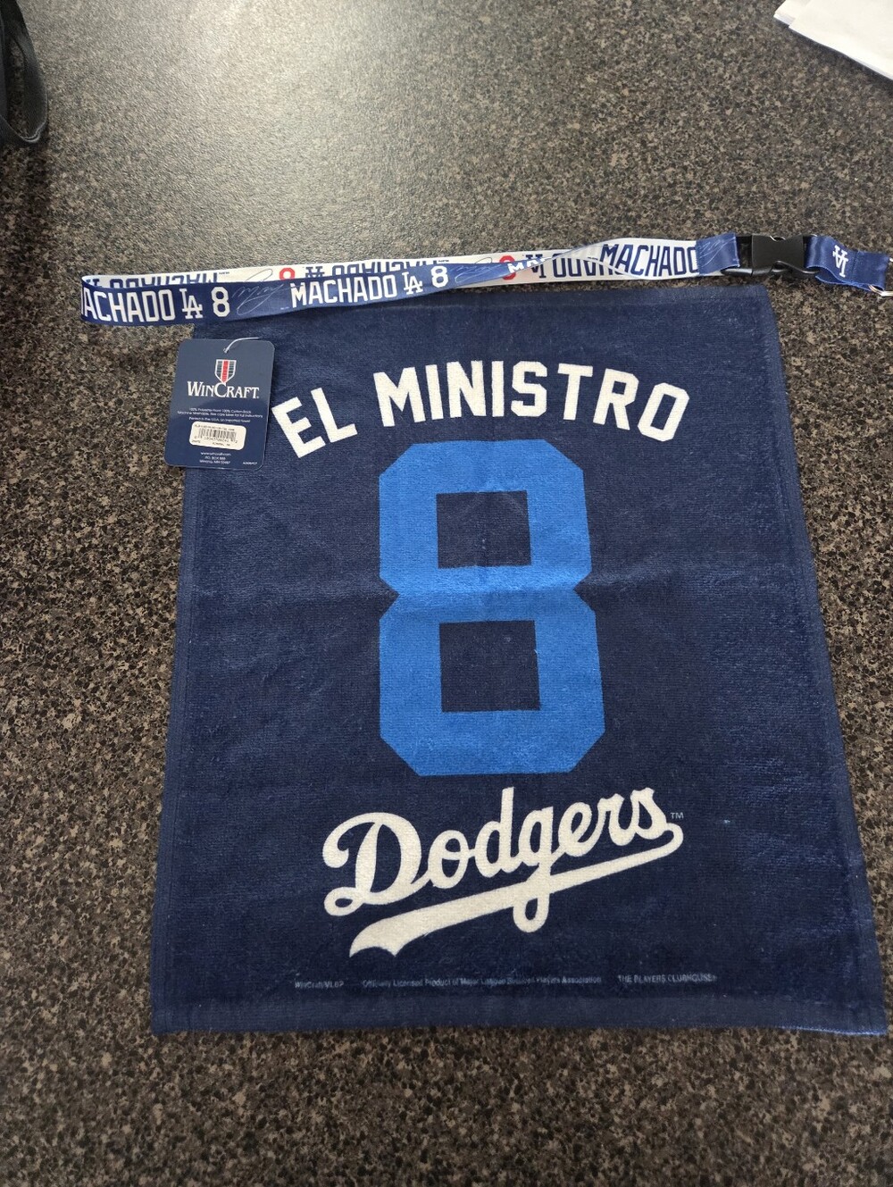 Wincraft Los Angeles Dodgers Manny Machado Towel And Lanyard Lot Of 2 NEW MLB